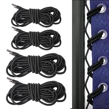 Imagem de Pacote com 4 cabos de substituição para cadeira de gravidade preta atualizados com gravidade zero, cordão de substituição para cadeira, cordão de reparo de correias para cadeira antigravidade, cadeira