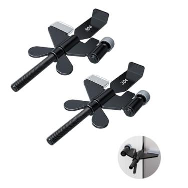 Imagem de ToolinHand Pacote com 2 fechaduras de porta portáteis ajustáveis, fechaduras de porta de hotel para segurança de viajantes, evita entrada não autorizada, trava de segurança para viagens quartos Airbnb