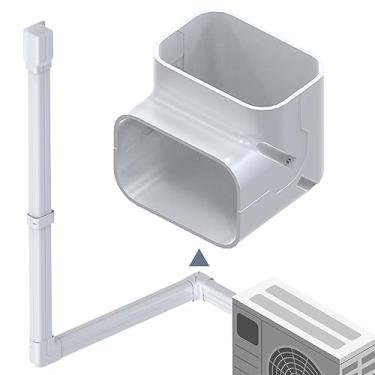 Imagem de Flamorrow Cotovelo de 10 cm L 90°, acessórios de peças de capa de conjunto de linha decorativa, kit de tubulação de cobertura para mini ar condicionado dividido sem dutos, AC central e sistema de