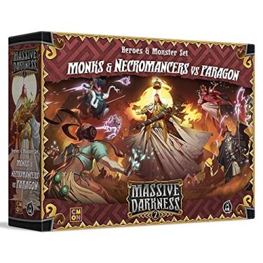 Imagem de Expansão Massive Darkness 2 Monges e Necromancers vs The Paragon Heroes and Monsters | Jogo de estratégia cooperativa para adultos e adolescentes | Idades a partir de 14 anos | 1 a 6 jogadores | Média de duração de 60 minutos | Feito pela CMON