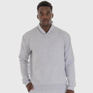 Imagem de Blusa Moletom Masculina Lisa Tucura Shirts - Benellys, P, Cinza