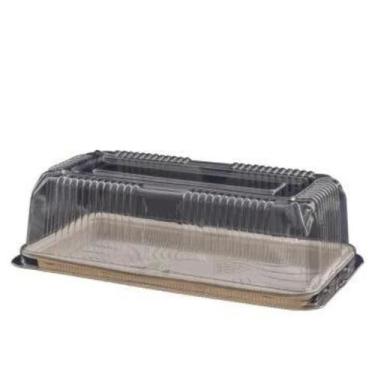 Imagem de Embalagem Retangular S65 para Bolo Torta Individual. Caixa com 25 Unid