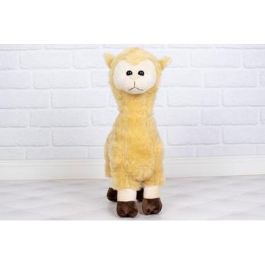 Imagem de Lhama realista 35 cm pelucia fazendinha - CKD CONFECCOES