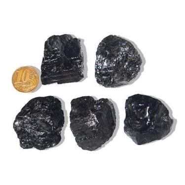 Imagem de 10 Turmalina Preta Pedra Natural 30 a 50g Média 4cm Tipo B - Cristaisd