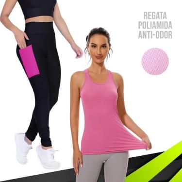 Imagem de Camiseta REGATA DRY FIT MALHA FRIA POLIAMIDA + Calça LEG LEGGING BOLSO