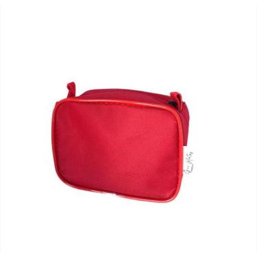 Imagem de MINI necessaire inteira VERMELHA (tecido) 15x12 - Gii Matos Makeup
