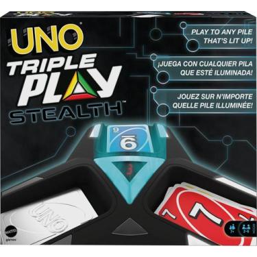 Imagem de Jogo de Cartas Mattel Games UNO Triple Play com Luzes e Sons