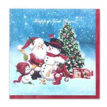 Imagem de Guardanapo de Papel 20 folhas 33cm Noel e Boneco Espressione Christmas