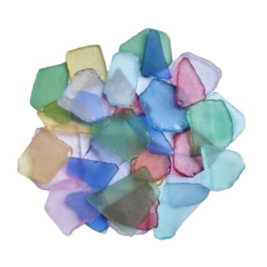 Imagem de Fancyes Vidro marinho, vidro triturado, joias, enchimento de vaso, artesanato faça você mesmo, pedra colorida tingida, decoração de festa, fonte, pedras,