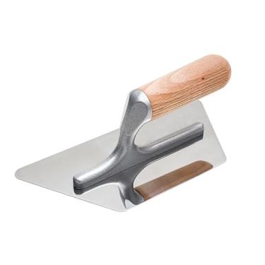 Imagem de Generic Colher de pedreiro para reboco Colher de pedreiro em aço inoxidável multifuncional com cabo de madeira Colher de pedreiro para reboco de cimento
