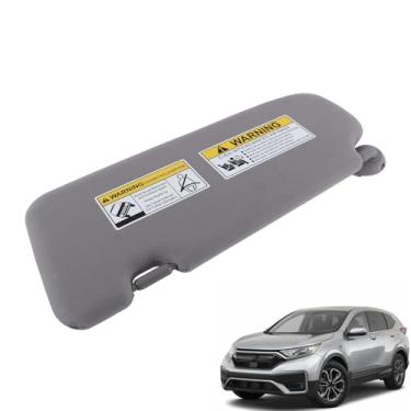 Imagem de GXYWADY Visor solar lateral do motorista do passageiro direito cinza com iluminação e espelho de maquiagem substituição para CR-V CRV 2017 2018 2019 2020 2021 2022 Substituição para 83280-TLA-A12ZB