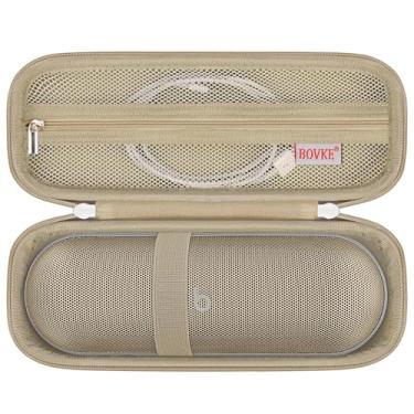 Imagem de BOVKE Estojo de transporte para Beats Pill – Alto-falante Bluetooth portátil, alto-falante sem fio Beats Pill, bolsa de viagem com bolso de malha extra para cabos de carregamento, acessórios