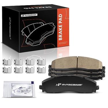 Imagem de A-Premium Conjunto de pastilhas de freio a disco de cerâmica traseiras compatível com Ford F-250 Super Duty 2013-2021, F-350 Super Duty 2013-2021, F-450 Super Duty 2013-2016, 4 peças