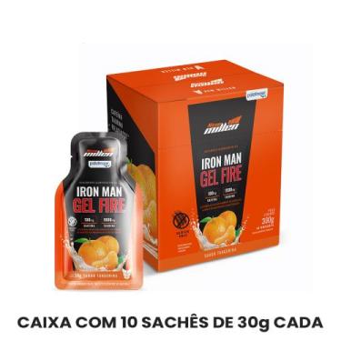 Imagem de Iron Man Energy Gel New Millen C/ 10 Sachês Caixa Fechada, Tangerina