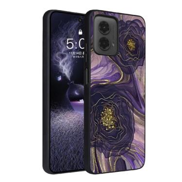 Imagem de Capa para Moto G Stylus 2024, linda flor, ajuste fino, que brilha no escuro, policarbonato rígido, TPU macio, à prova de choque, proteção contra quedas, capa para celular Motorola G Stylus 2024