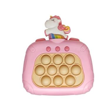 Imagem de Pop It Eletrônico Unicórnio, Jogo Anti-Stress com Luzes e Sons, Rosa memória e codernacao motora
