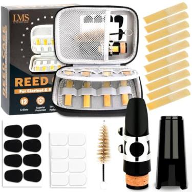 Imagem de LMS Kit De Boquilha Para Clarinete Bb Com Estojo, Conjunto De Acessórios Para Boquilha Para Clarinete Para Iniciantes, Boquilha Para Clarinete, Ligadura De Metal, Palhetas 2,5, Almofadas, Capa, Pin