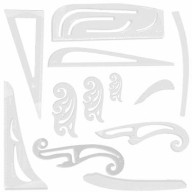 Imagem de Kit 12 Réguas Corte Costura Francesa Decote Alfaiate Acrilic - Levolpe