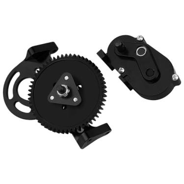 Imagem de Pothyes LCG Metal Prefixal Gearbox Set with 30% Overdrive Gear Front Motor Transmission Transfer Case for Axial 1/10 RC Crawler SCX10 I II 90046 Capra TRX4 Upgrades (Black)