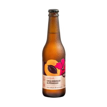 Imagem de Kit 3X: Chá de Hibisco com Pêssego Gaseificado Brazô 350ml