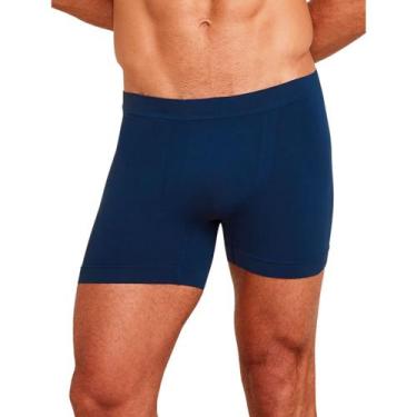 Imagem de Cueca Boxer Box Sem Costura Cós Elástico Light Poliamida Hope, Azul ce