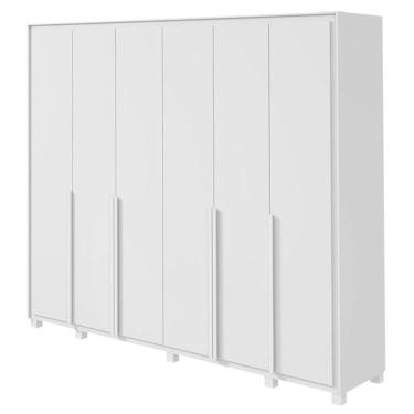 Imagem de Guarda Roupa Casal Imperatore 3 Portas Branco Brilho com Pés – Lopas