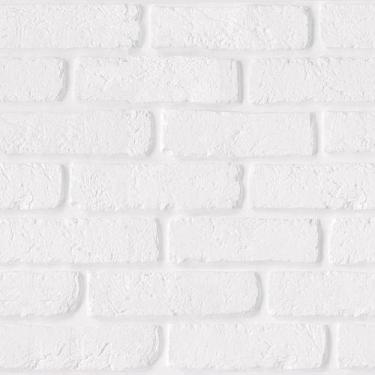 Imagem de Papel De Parede Adesivo Tijolinho Branco Efeito 3d 2m - DELIQUADROS