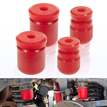 Imagem de 1-1304 Parada de para-choque traseiro de poliuretano + 1-1303 parada frontal para Jeep Wrangler JK/JKU 2007-2018 4 peças