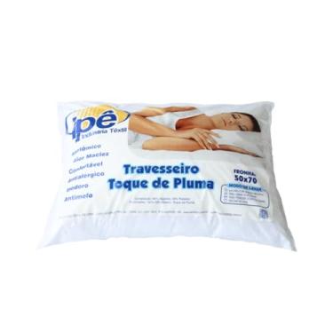 Imagem de Travesseiro Anatômico Toque de Pluma – Conforto, Antiácaros, Antialérgico e Lavável, Tamanho 50x70 cm