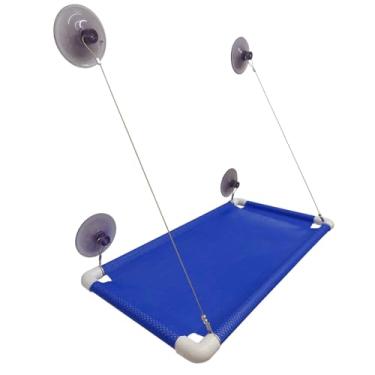 Imagem de Cama Pet para Gato Suspensa Varanda de Janela Azul AmoAmora Pet