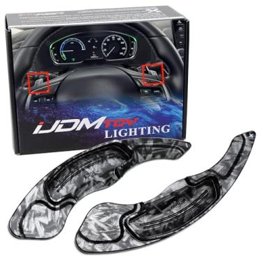 Imagem de iJDMTOY Extensões de câmbio maiores estilo padrão de fibra Caron Forged Compatível com Honda Accord Civic Insight CR-V, compatível com Acura TL