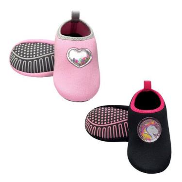 Imagem de Kit Sapatilha Infantil Antiderrapante Magicc Kids S111 S112, 19/20