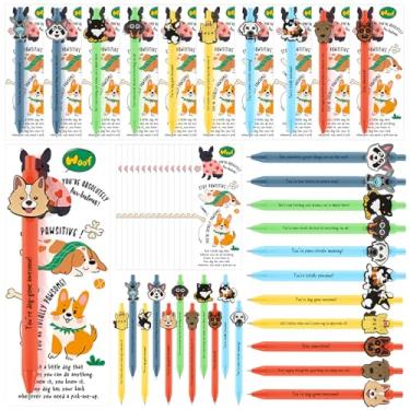 Imagem de Conjunto de 25 canetas esferográficas inspiradoras a granel para festa de cachorro, marcador de livro engraçado para veterinário, técnico, veterinário, funcionário, apreciação, colega de trabalho