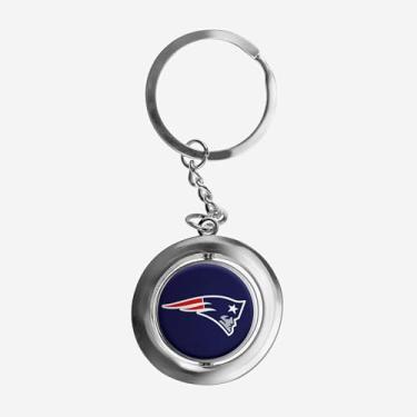 Imagem de FOCO Chaveiro NFL New England Patriots Football Spinner Azul, Tamanho Único