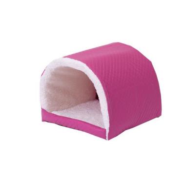 Imagem de Cama Pet para cachorro ou gato Iglu Sherpa Impermeavel Pink - Deccoral