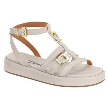 Imagem de Sandália Vizzano Rasteira Feminina Croco Fivelas Cor:;Tamanho:33-Feminino