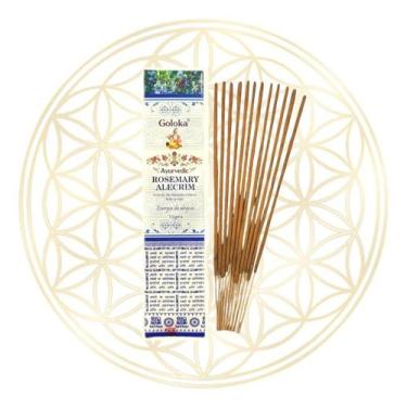 Imagem de Incenso Goloka Indiano Vareta Linha Ayurvedic - AROMAS, Rosemary Alecr