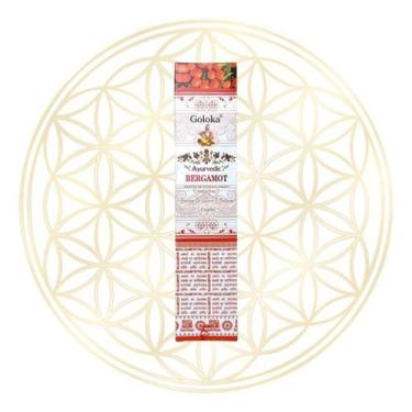 Imagem de Incenso Goloka Indiano Vareta Linha Ayurvedic - AROMAS, Bergamota