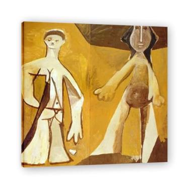 Imagem de Murais de Diego Rivera de homem e mulher – Arte de realismo socialista mexicano, muralista do século 134, coleção clássica do museu de Nova York para decoração de casa 30 x 30 cm