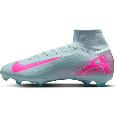 Imagem de Nike Chuteiras de futebol Mercurial Superfly 10 Pro FG de cano alto (HF9433-301, Ocean Cube/Pink Blast), Ocean Cube/Pink Blast, 42