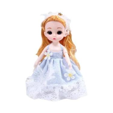 Imagem de Boneca De Bebê Com Articulação Móvel De 17cm, Vestido De Menina, Maqui