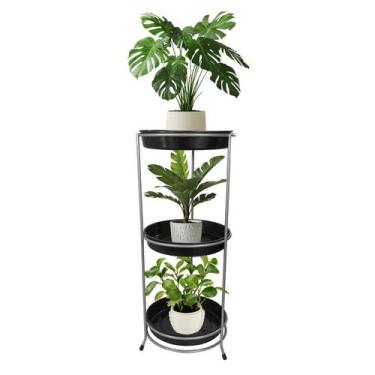 Imagem de Suporte Aramado Níquel para Vasos de Plantas 3 Bandejas Floreira - 102