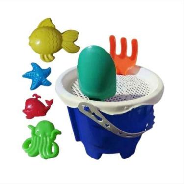 Imagem de Baldinho de praia infantil para menino e menina areia lembrancinha fes