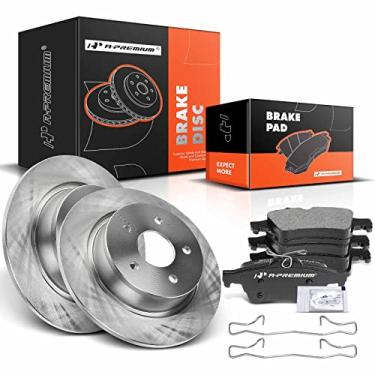 Imagem de A-Premium Rotores de Freio A Disco Sólido Traseiro de 11,02"(280 Mm) + Kit de Pastilhas de Cerâmica Compatível com Modelos Ford Selecionados - C-Max Cmax 2013-2018, Escape 2013-2016, Transit Connect 2