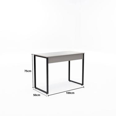 Imagem de Mesa Home Office - Metalon Preto Moca