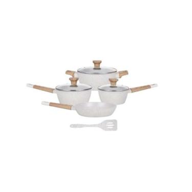 Imagem de Conjunto Panelas Studio Cook 05 Peças - Indução - Marmol - Mimo Style