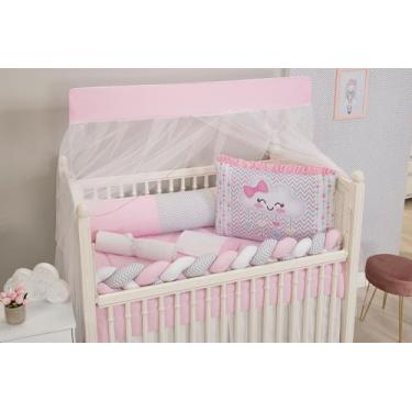 Imagem de Kit Protetor Berço Americano 10 Peças Chuva De Amor - LuckBaby, Nuvem 