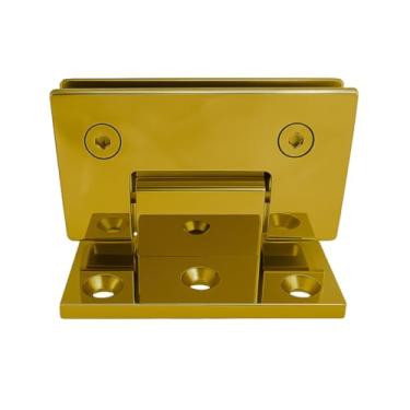 Imagem de Dobradiça Inox Descentralizada C/Mola Dourado