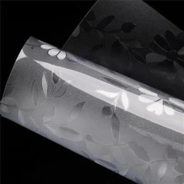 Imagem de Toalha de mesa transparente de PVC supergrossa, à prova d'água, opcional, 1,0 mm/2,0 mm/3,0 mm, para mesa retangular, Cosmos 2,0 mm, 80 x 140 cm, 31 x 55 pol.