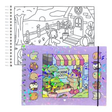 Imagem de Livro De Colorir Pintar Bobbie Capivara Capa Dura 50 Páginas - Bobbie 